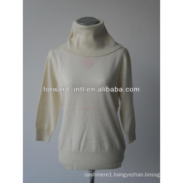 100% wool sweater, ladies' knitted pullover 100% fine wool